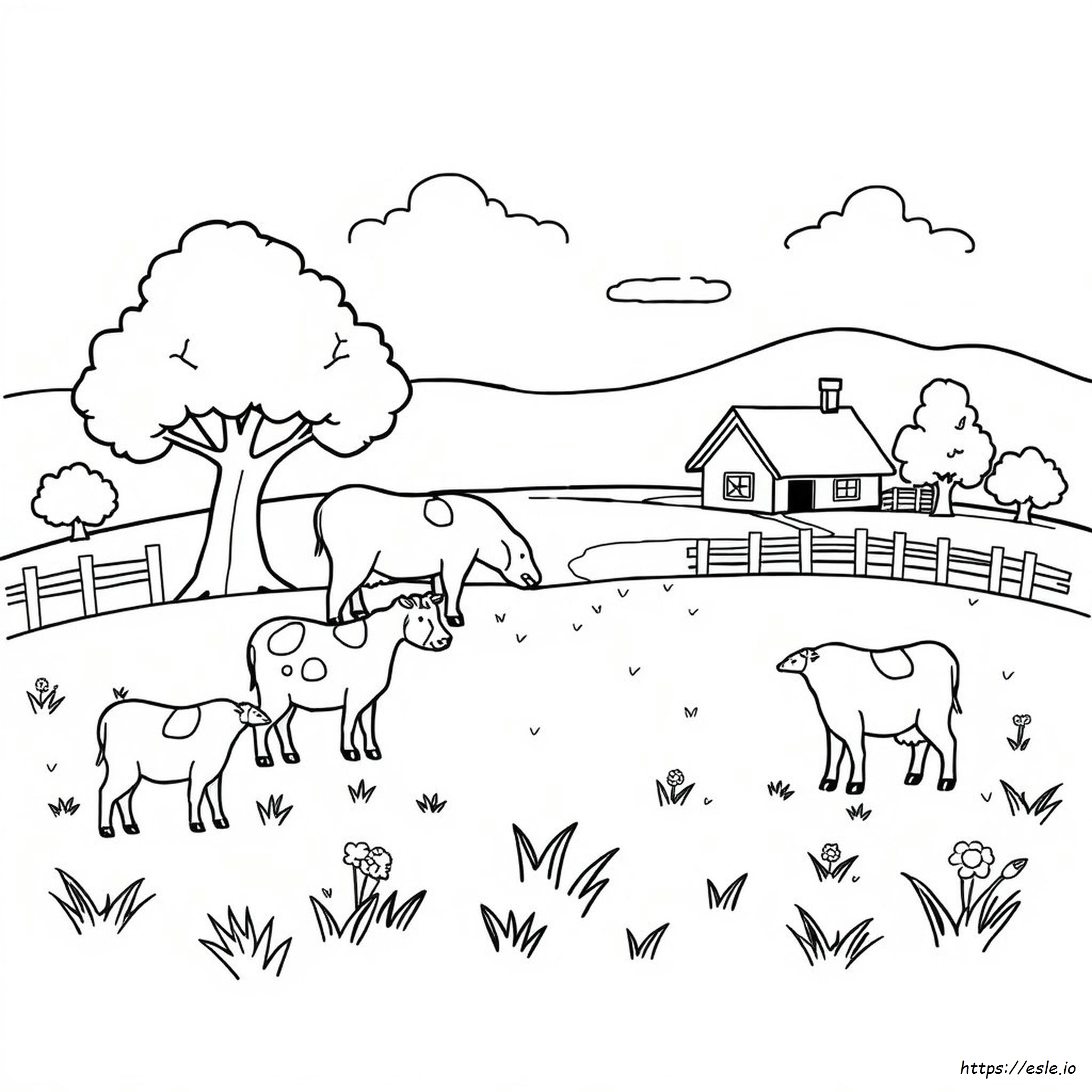 Coloriage Ferme Gratuit Pour Maternelle