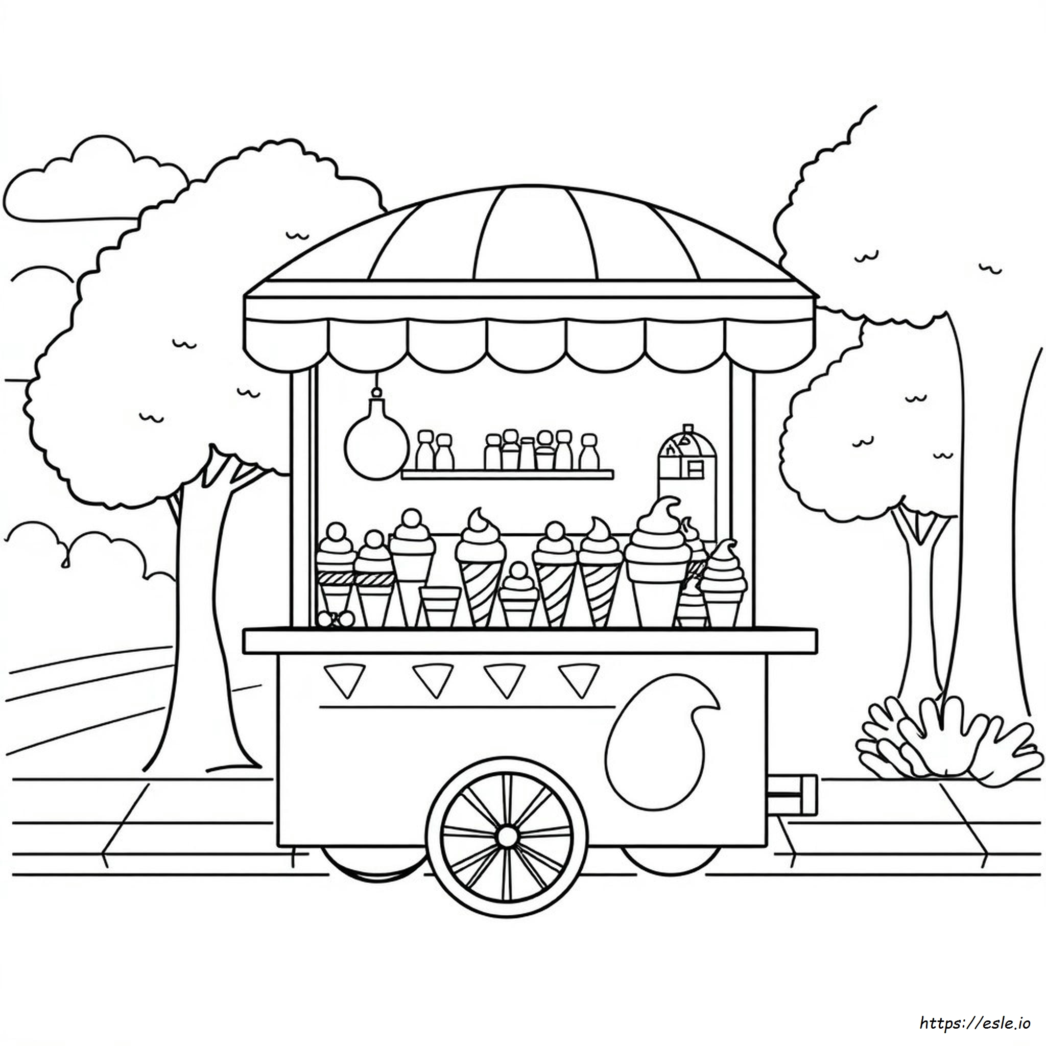 Ice Cream Shop Coloring