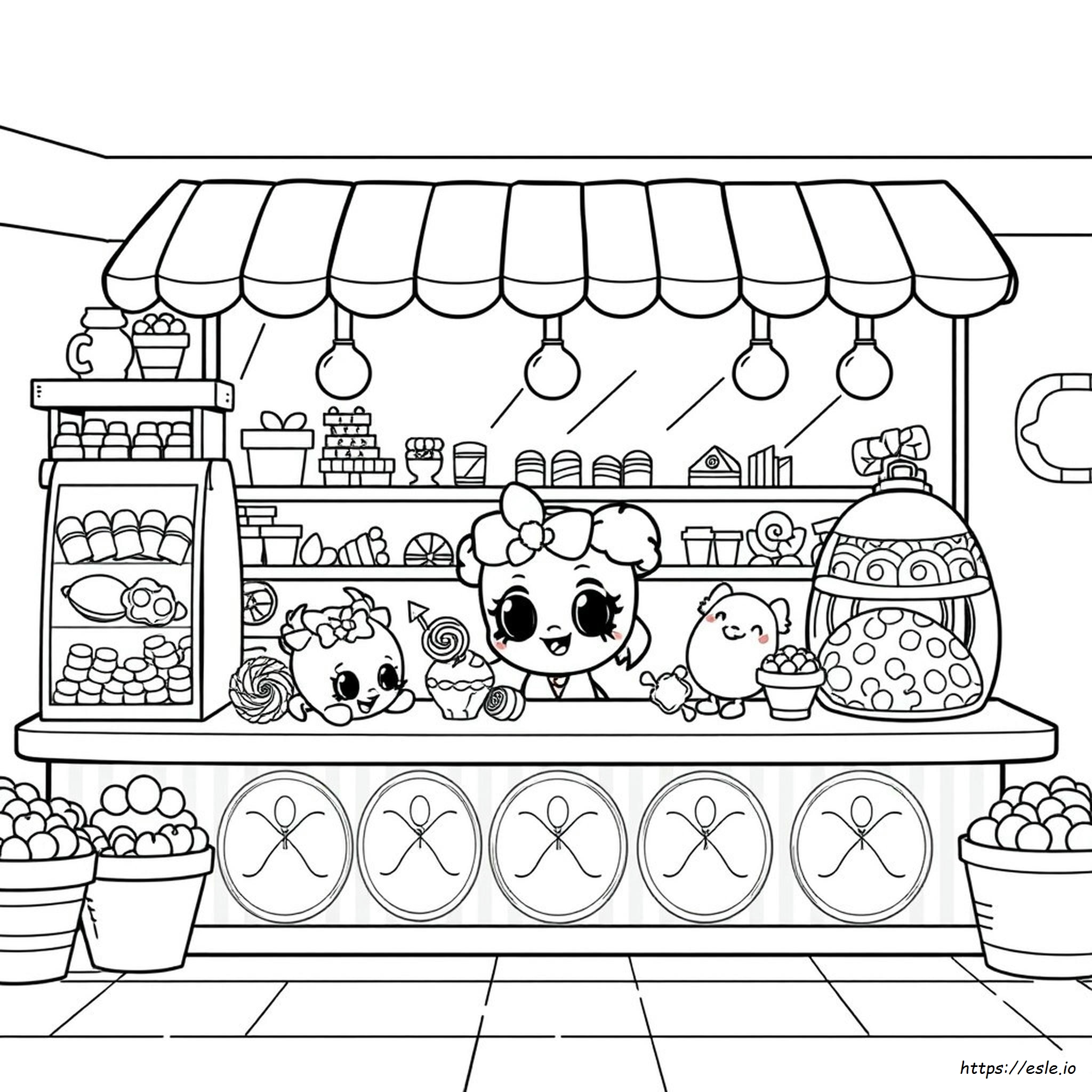 Candy Food Shopkins Coloring Pages