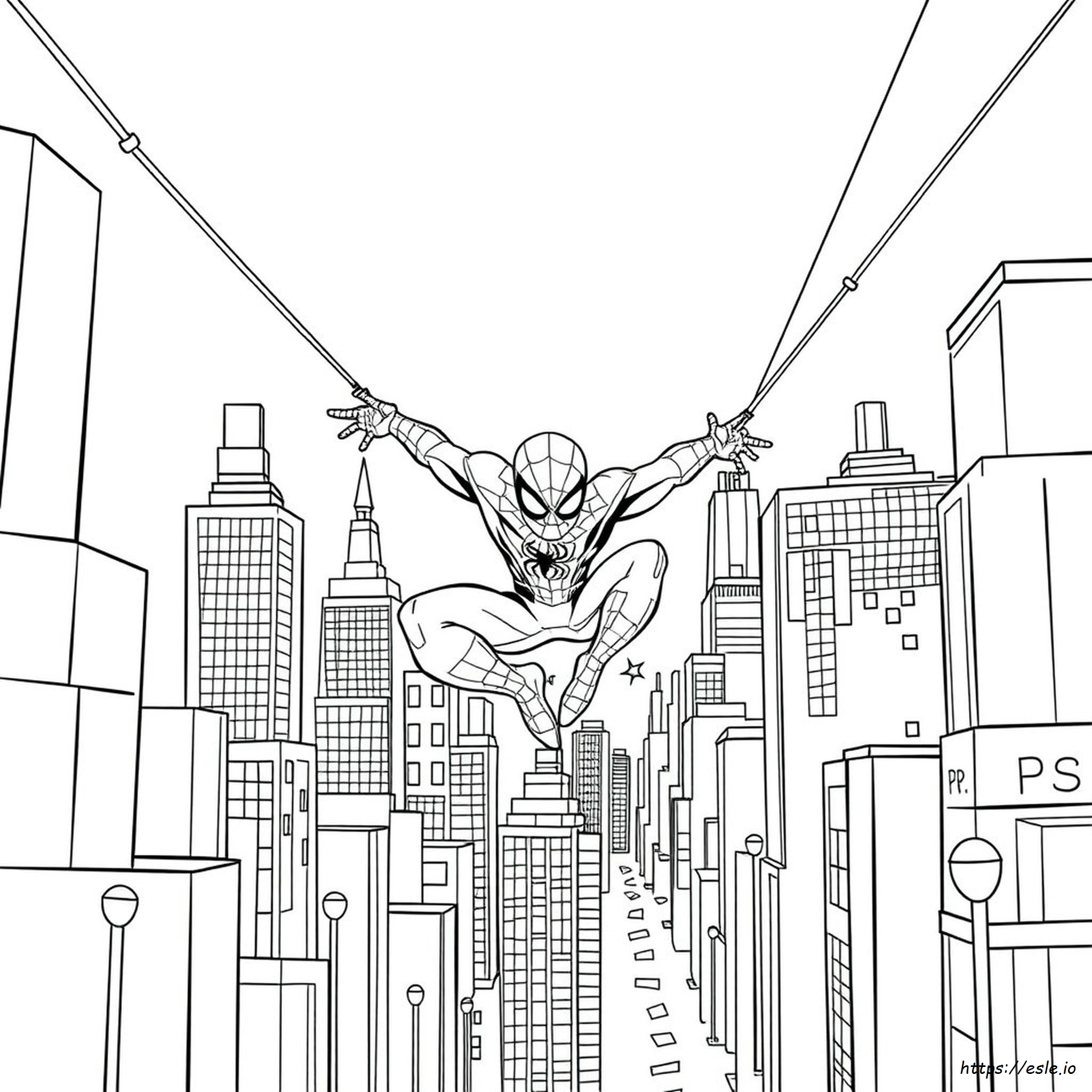 Gambar Mewarnai Spidey