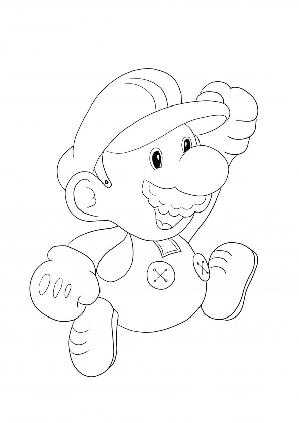 Free printable of Super Mario to color image