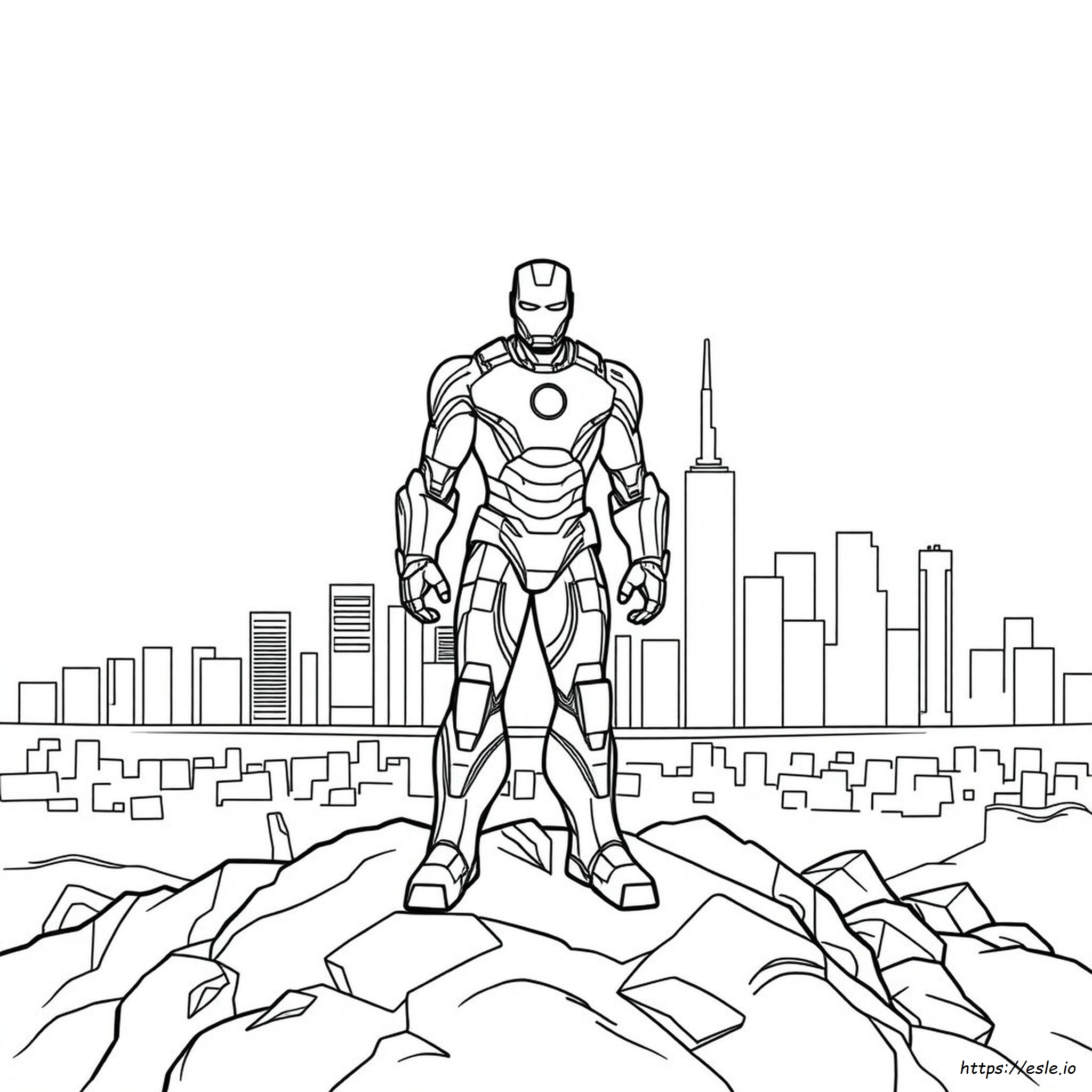 Yazdırılabilir Iron Man Boyama Sayfası