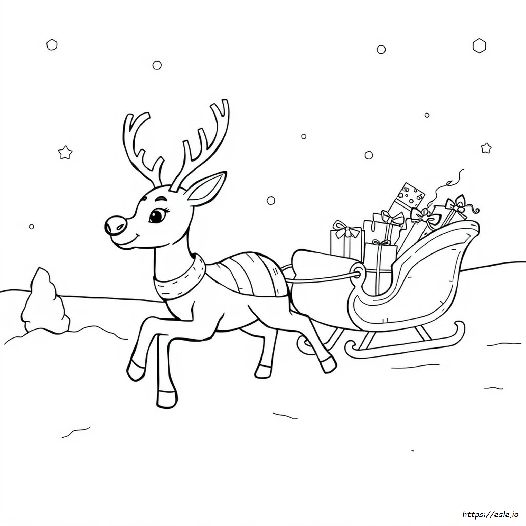 Bumble Rudolph Coloring Page