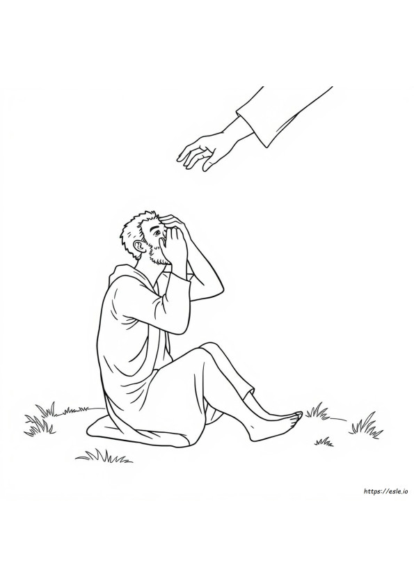 Lame Man Healed Coloring Page