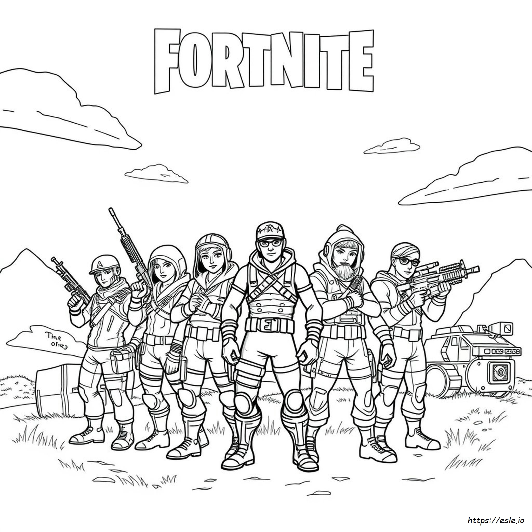 Fortnite Characters Coloring Pages