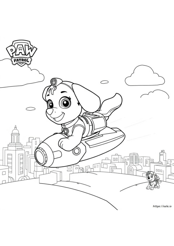 Ücretsiz Yazdırılabilir Skye Paw Patrol Boyama Sayfaları