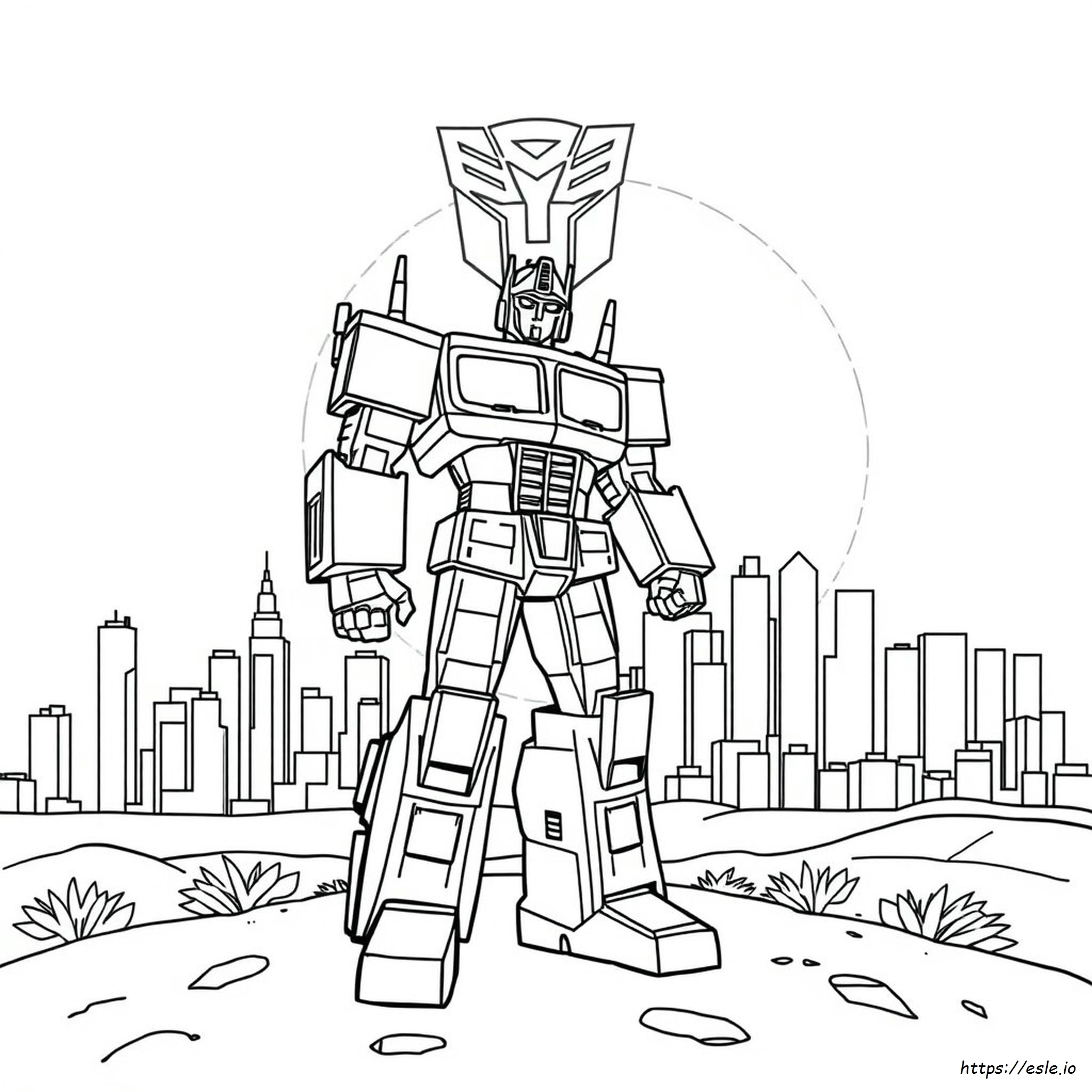 Optimus Prime Coloring Page Pdf