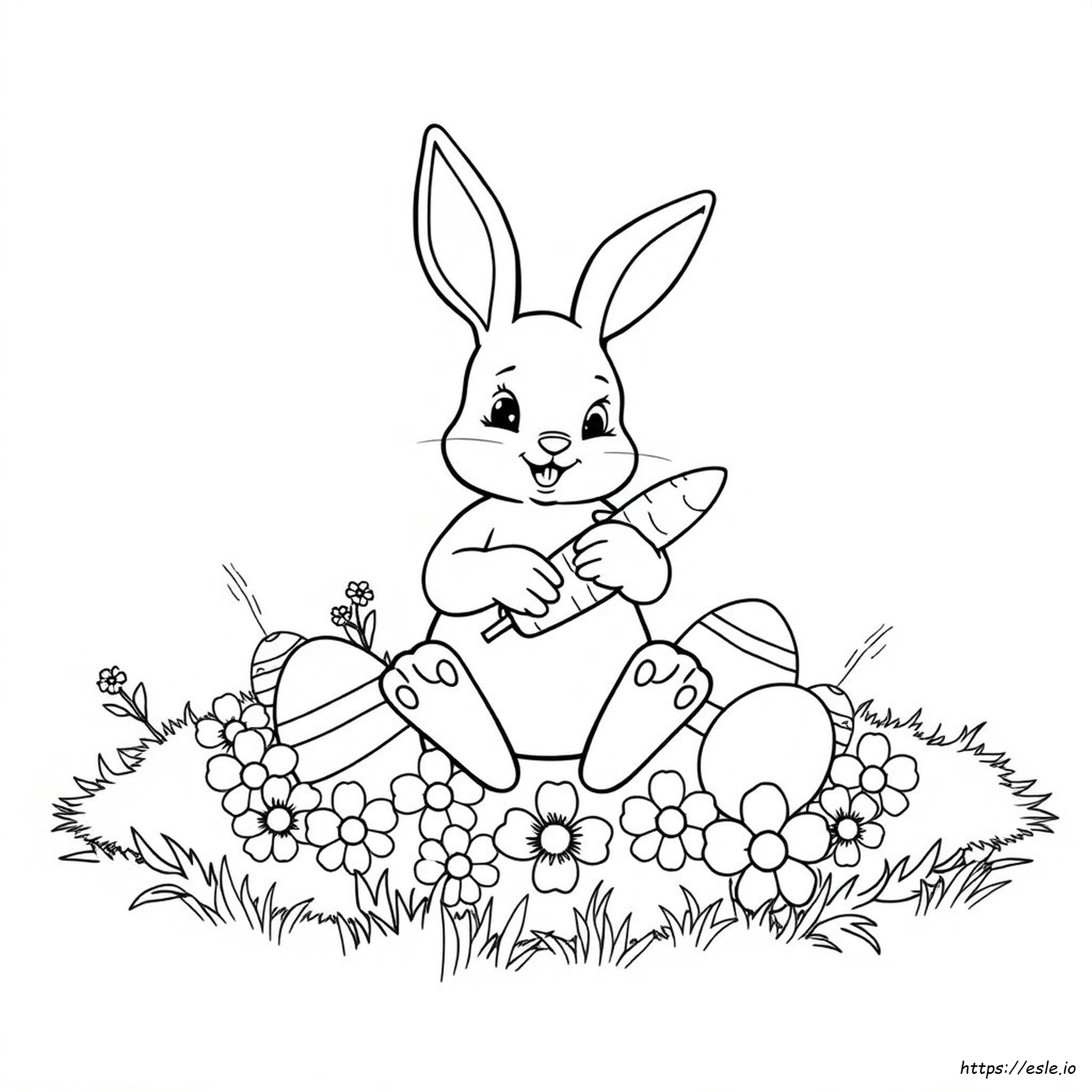 Printable Coloring Easter Bunny
