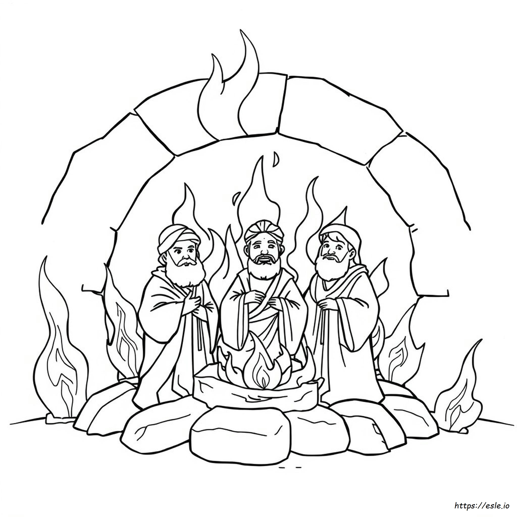 Coloriage De Shadrac, Meschac Et Abednego