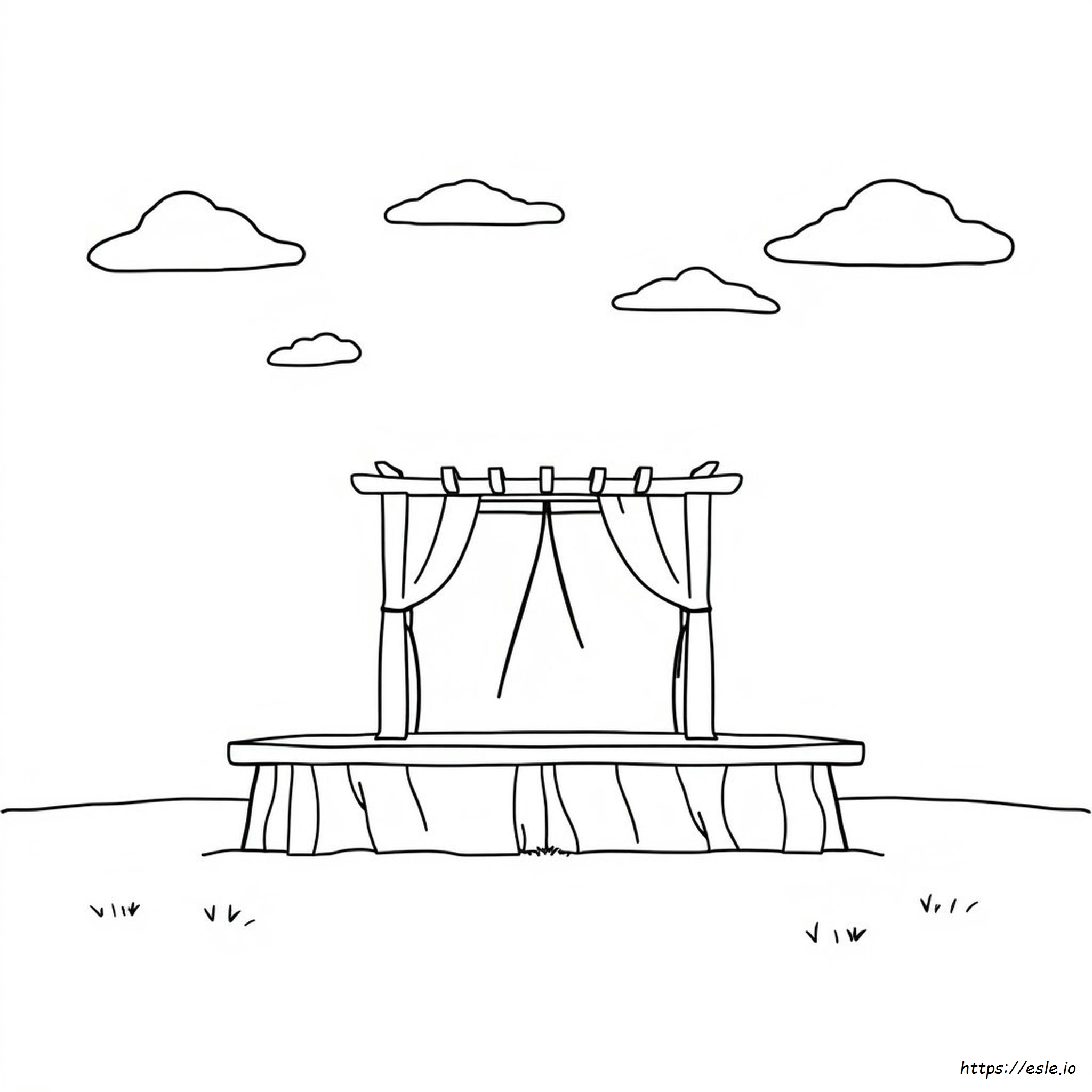 Sukkah Coloring Page Printable