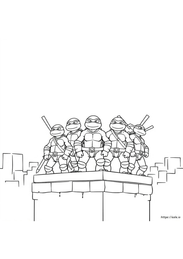 El Ascenso De Las Tortugas Ninja Mutantes Adolescentes Páginas Para Colorear