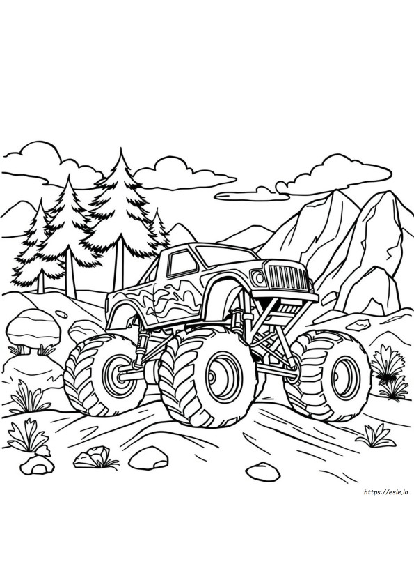 Disegni Da Colorare Monster Truck Per Bambini