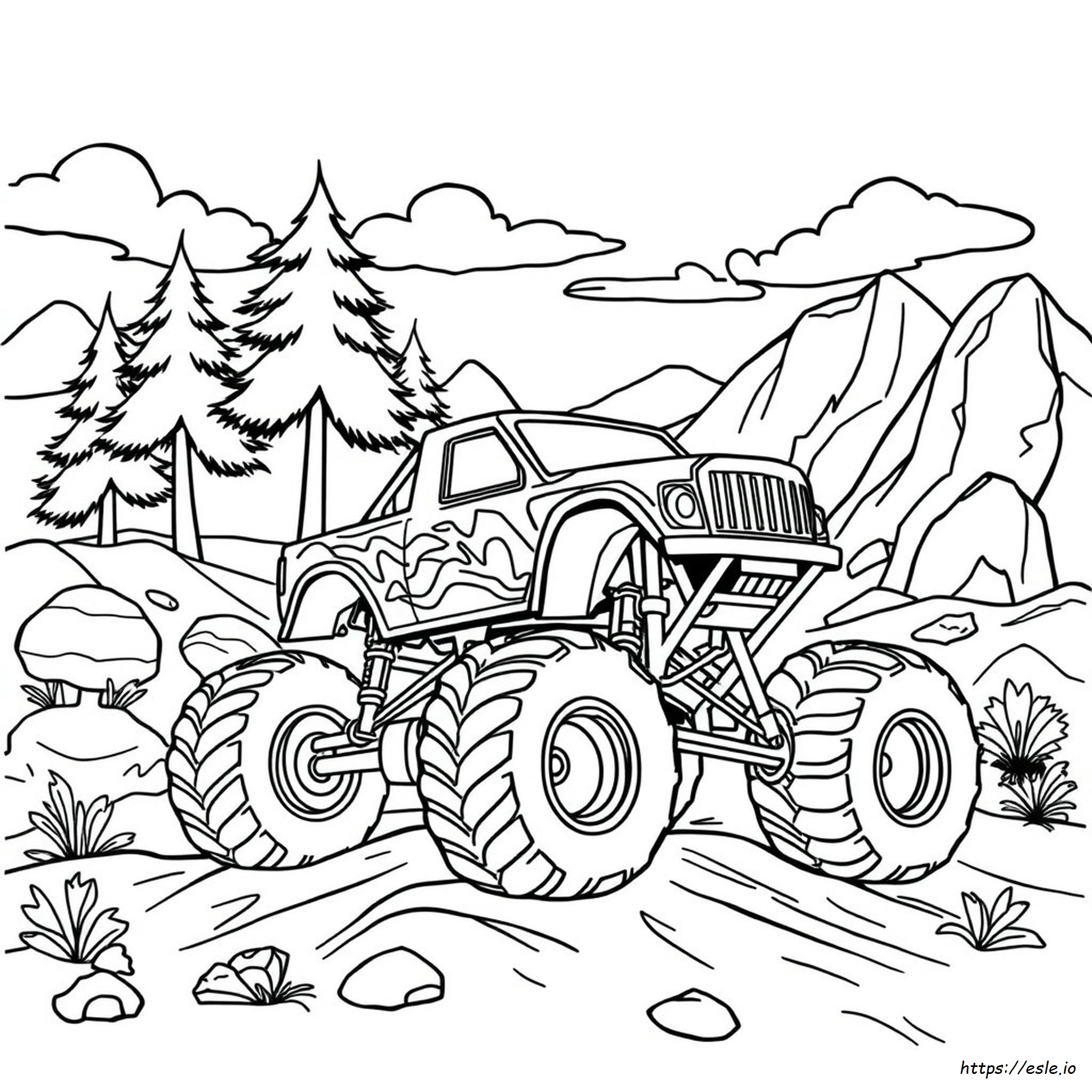 Monster Truck Coloring Pages Kids