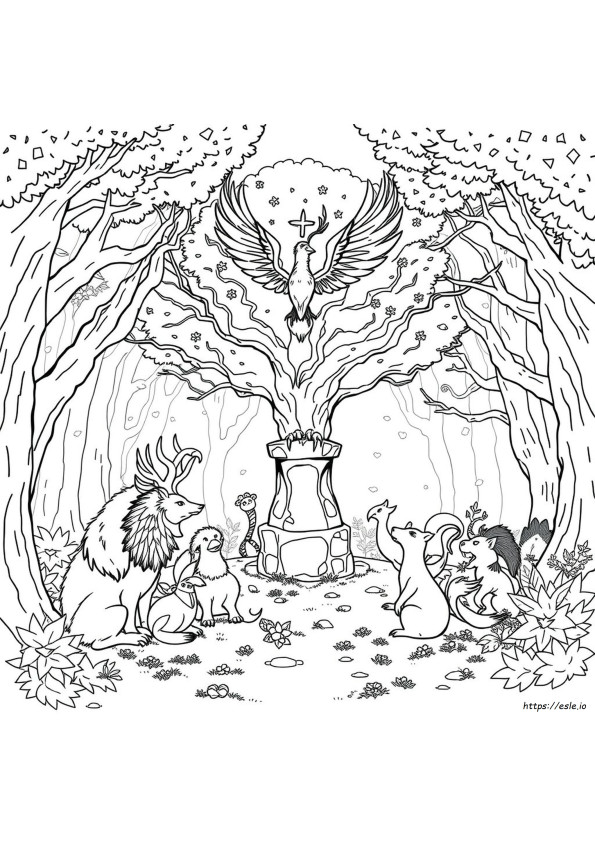 Páginas Para Colorear De Mitología Avanzada