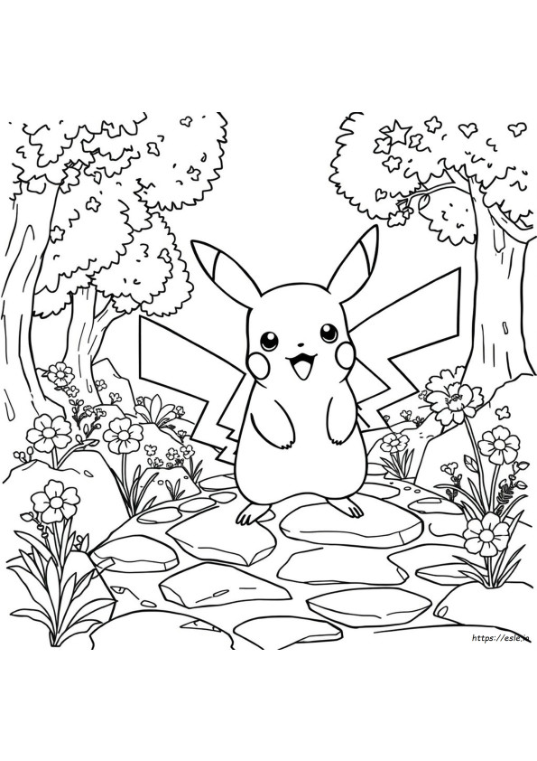 Páginas Para Colorear De Pokémon De Pikachu