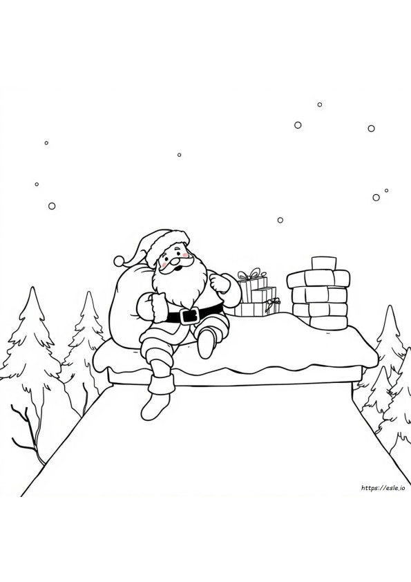 Santa Coloring Picture Free