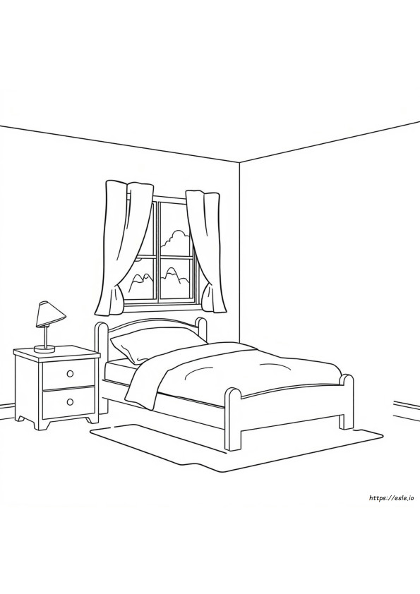Gambar Mewarnai Kamar Tidur