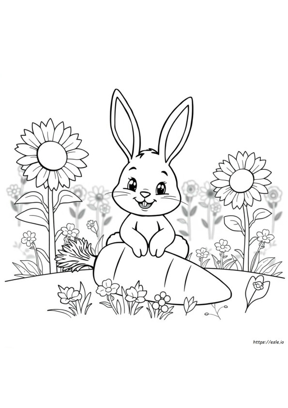 Happy Bunny Coloring Pages