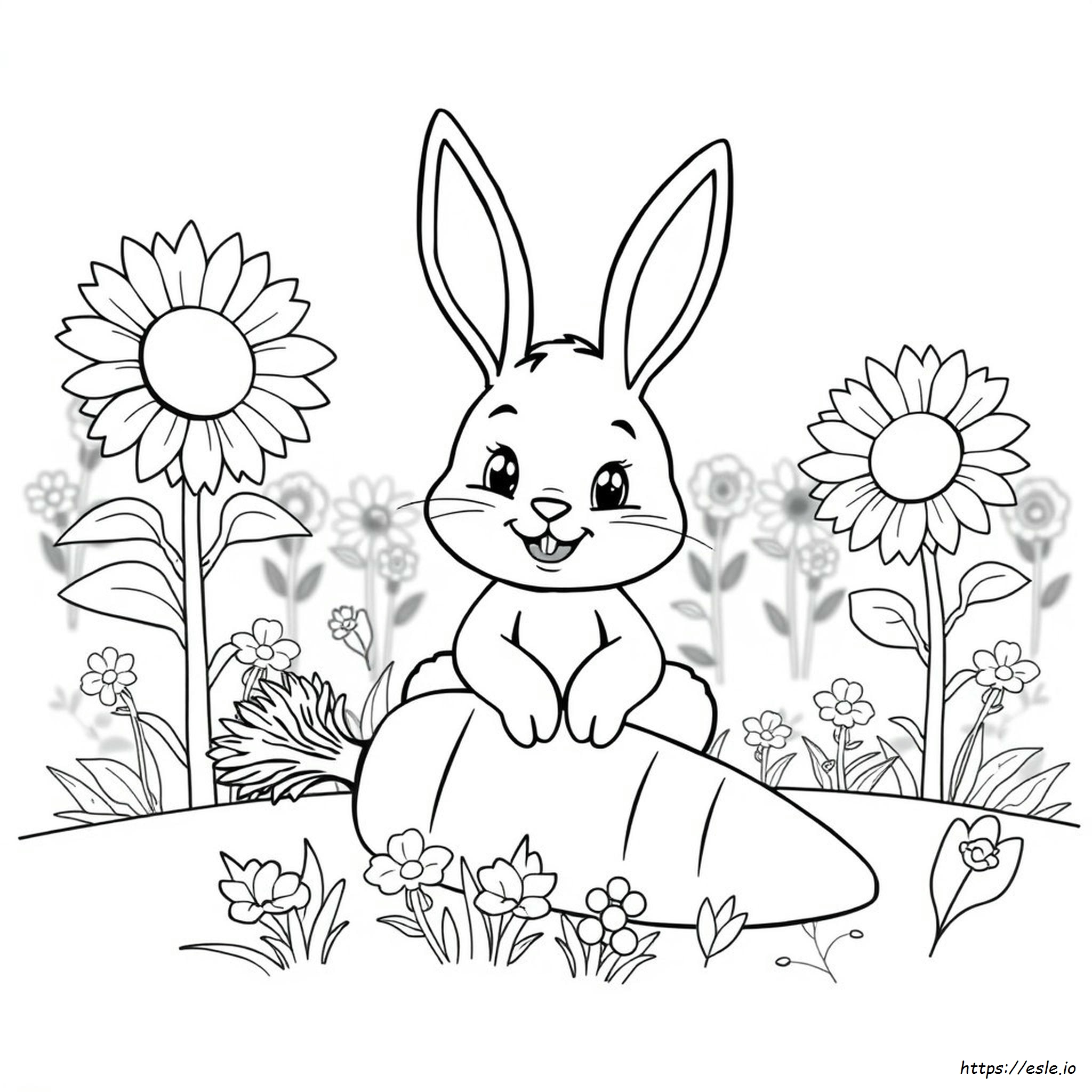 Happy Bunny Coloring Pages