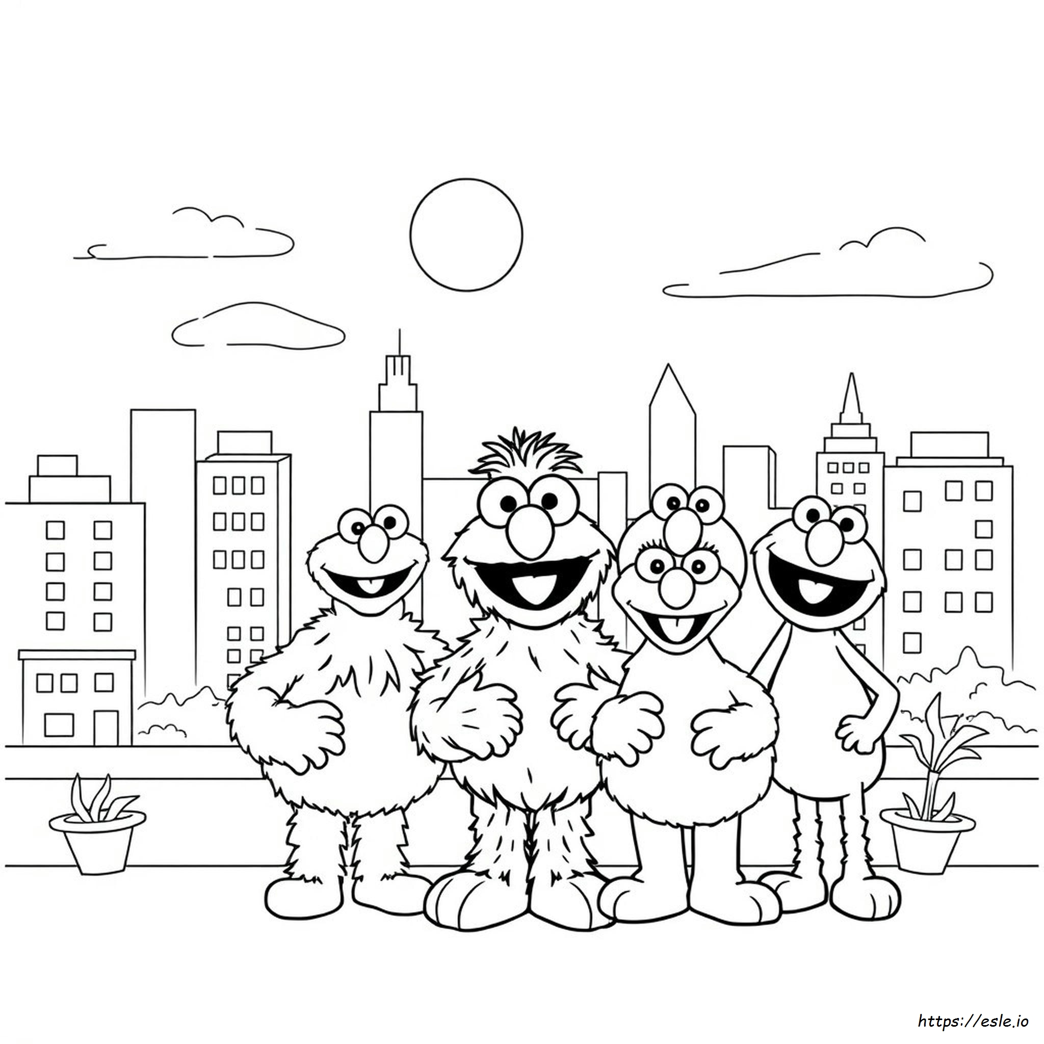 Mewarnai Gambar Sesame Street