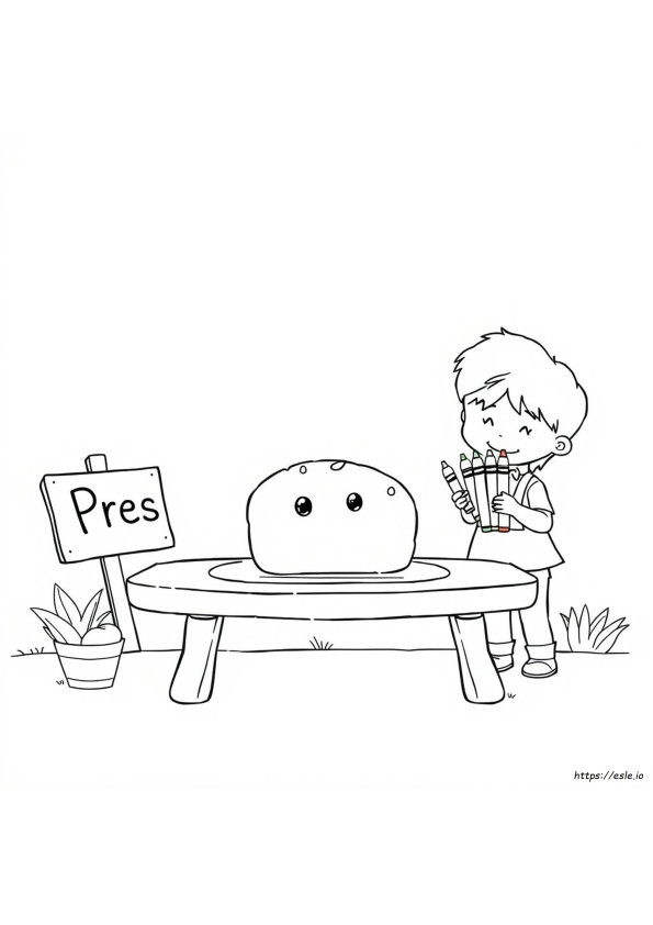 Preschool Bread Coloring Pages