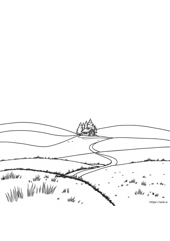 Landscape Coloring Pages For Adults