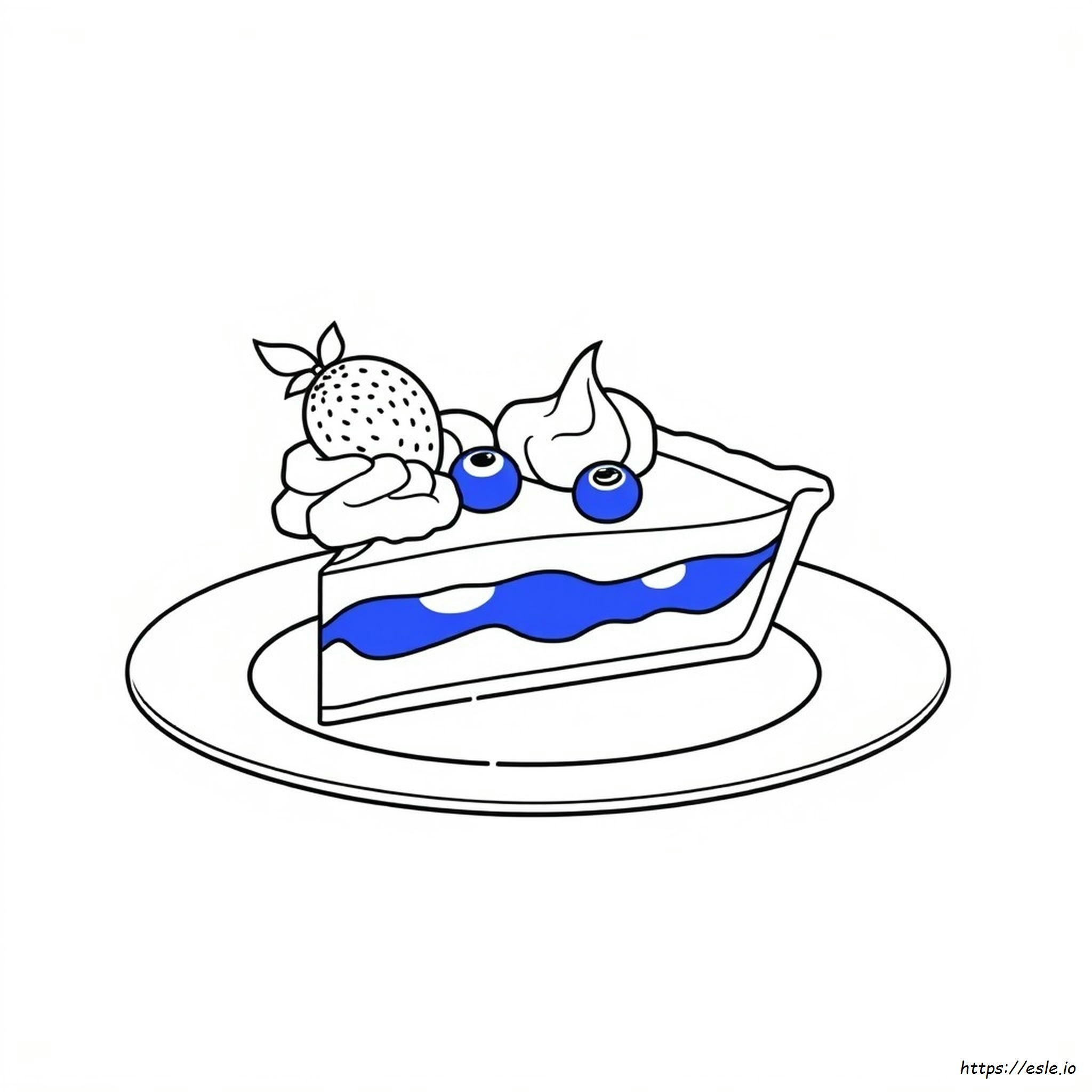 Blueberry Pie Coloring Page