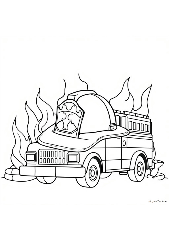 Feuerwehrhelm Ausmalbild