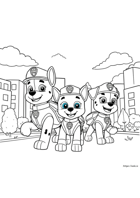 Patrol Coloring Pages Personajes Mighty Pups Para Colorear