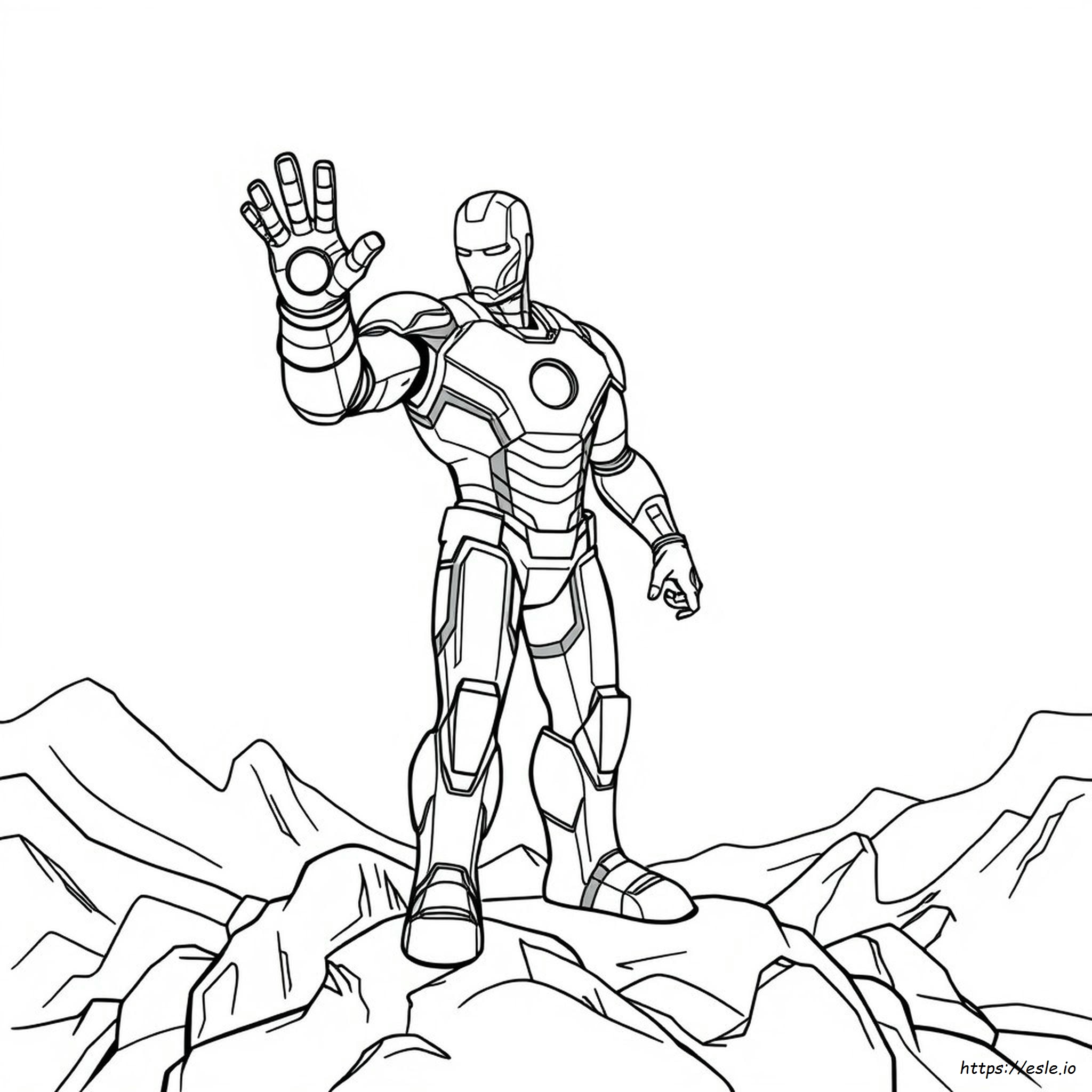 Coloriage Iron Man Facile Avengers À Imprimer