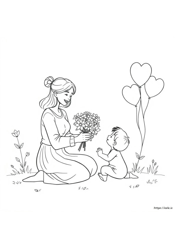 Funny Mothers Day Coloring Pages