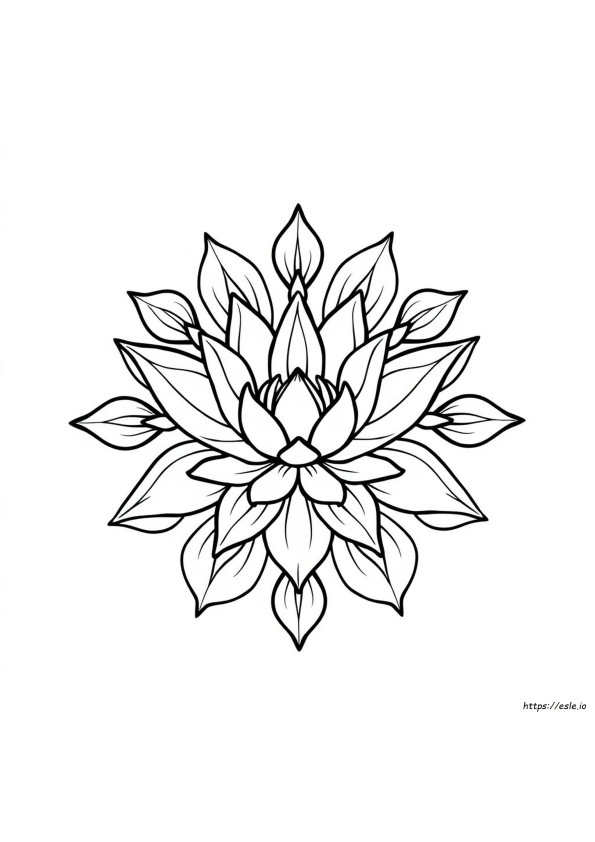 Coloriage Mandala Fleur De Lotus Facile