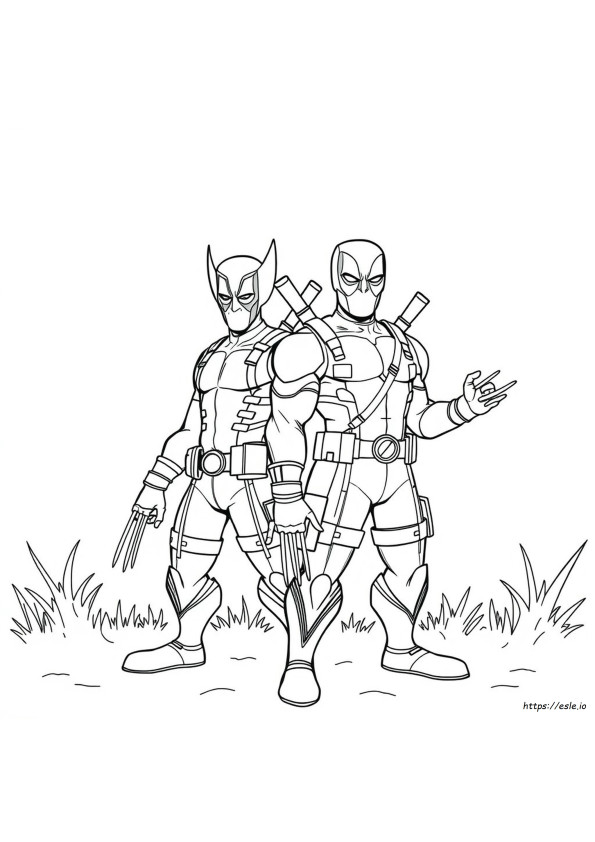 Coloriage Deadpool Wolverine Coloriage À Imprimer Gratuit