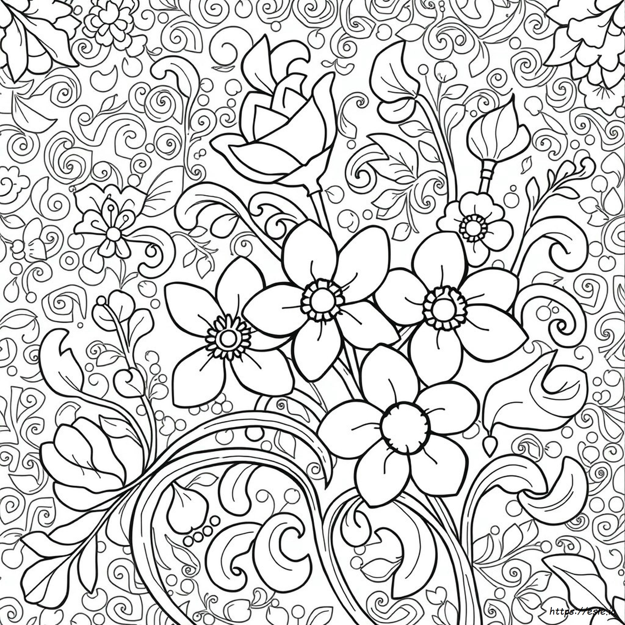 Paisley Flower Coloring Pages