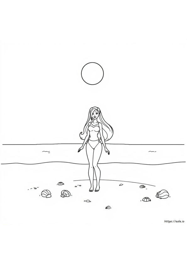 Barbie Coloring Template