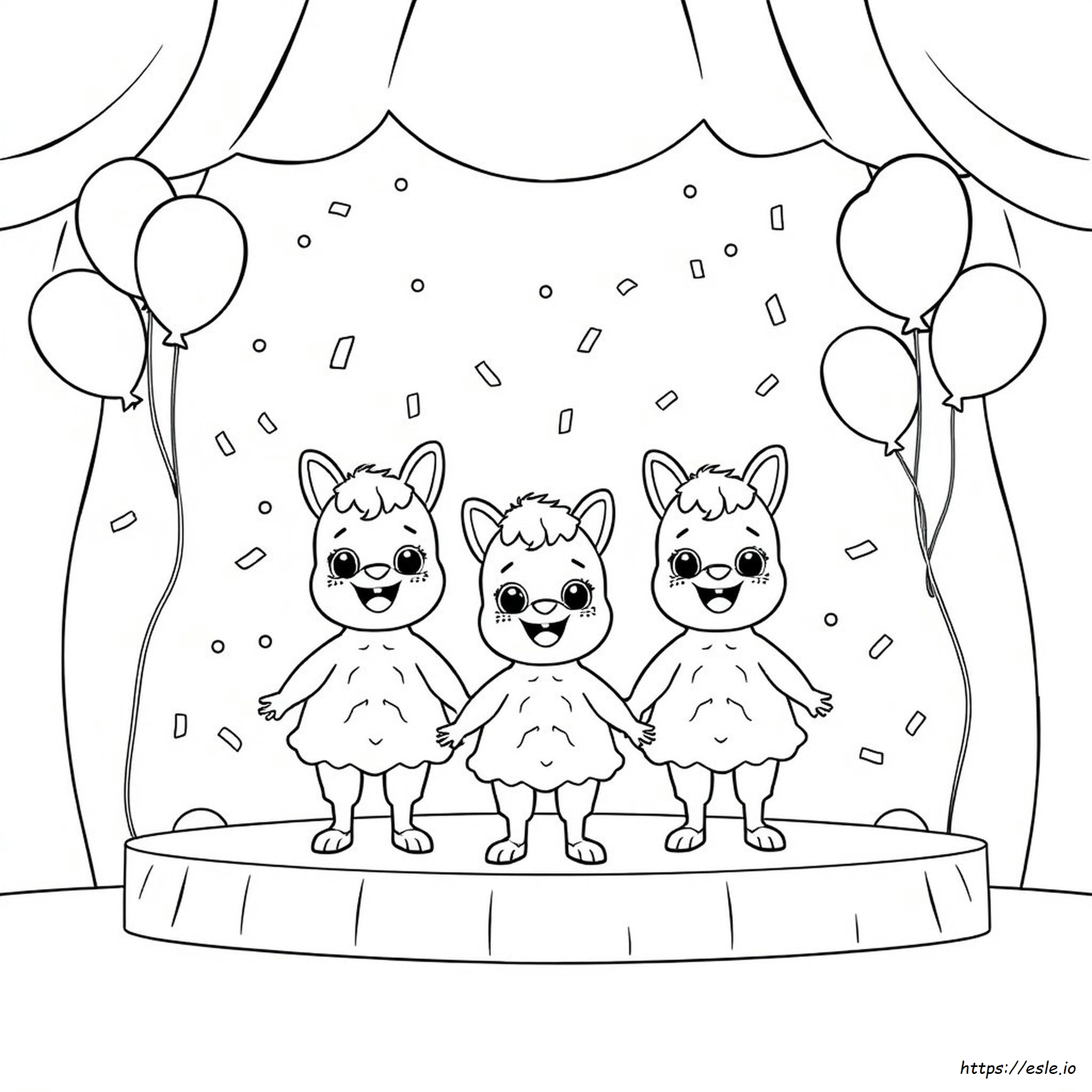 Lalafanfan Coloring Pages