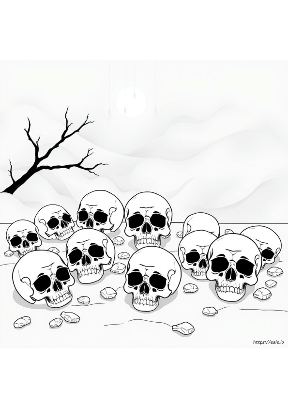 Skulls Coloring Pages For Adults