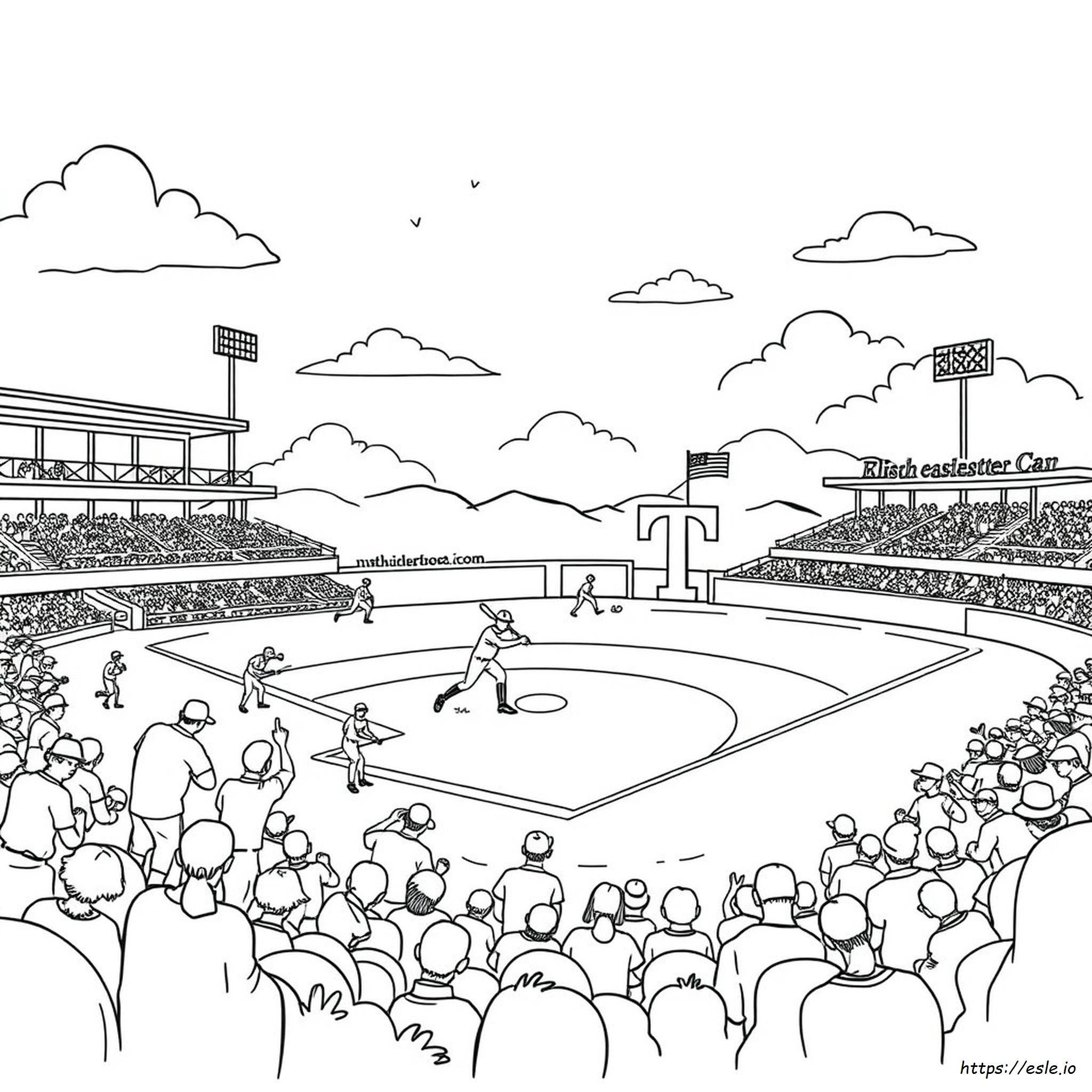 Texas Rangers Baseball Coloring Pages