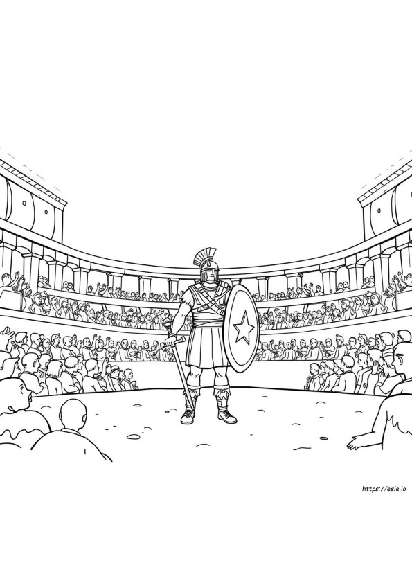 Gladiator Ausmalbild