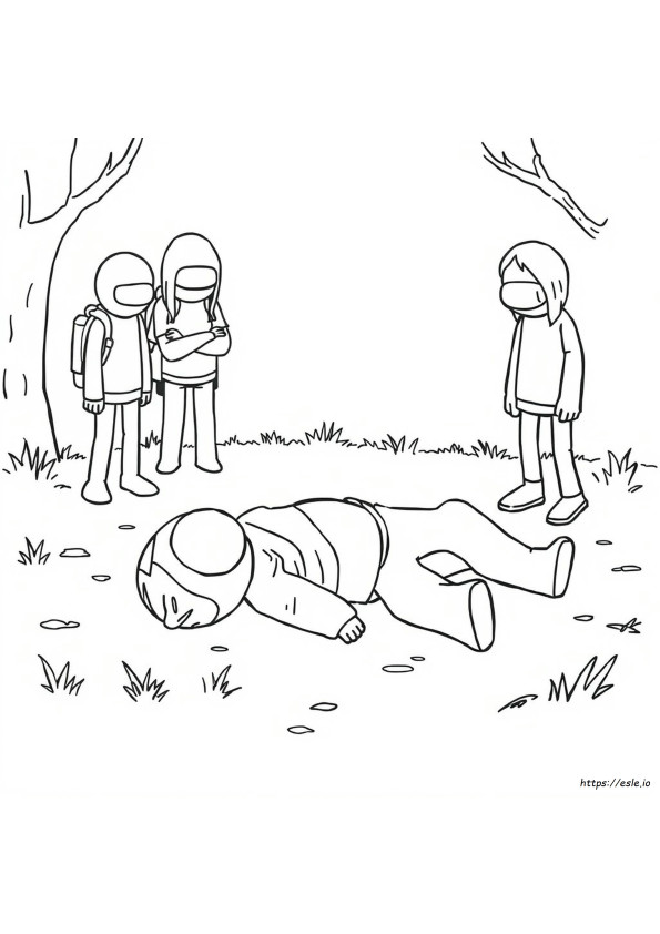 Among Us Coloring Pages Dead