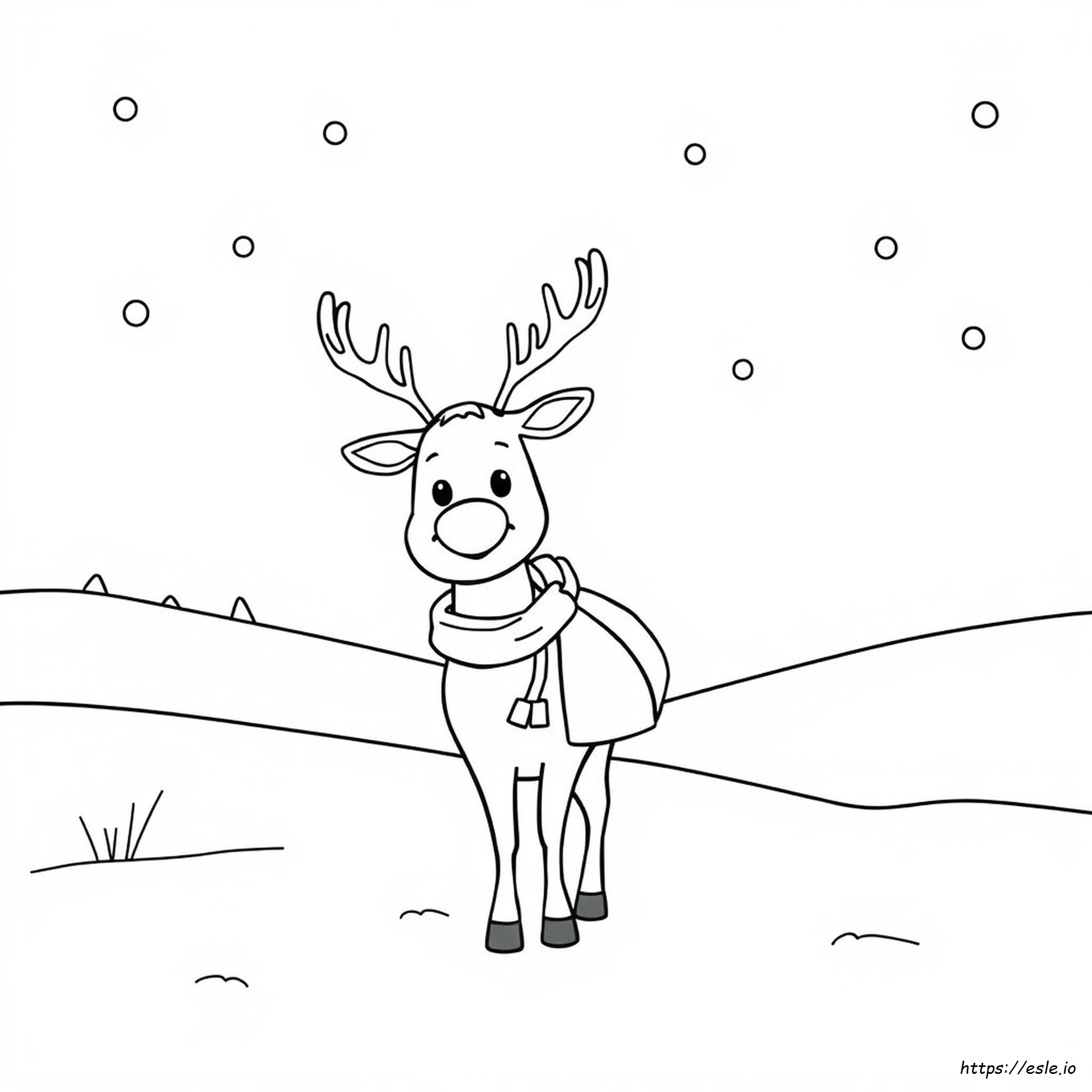 Planșe De Colorat Cu Reni De Desene Animate