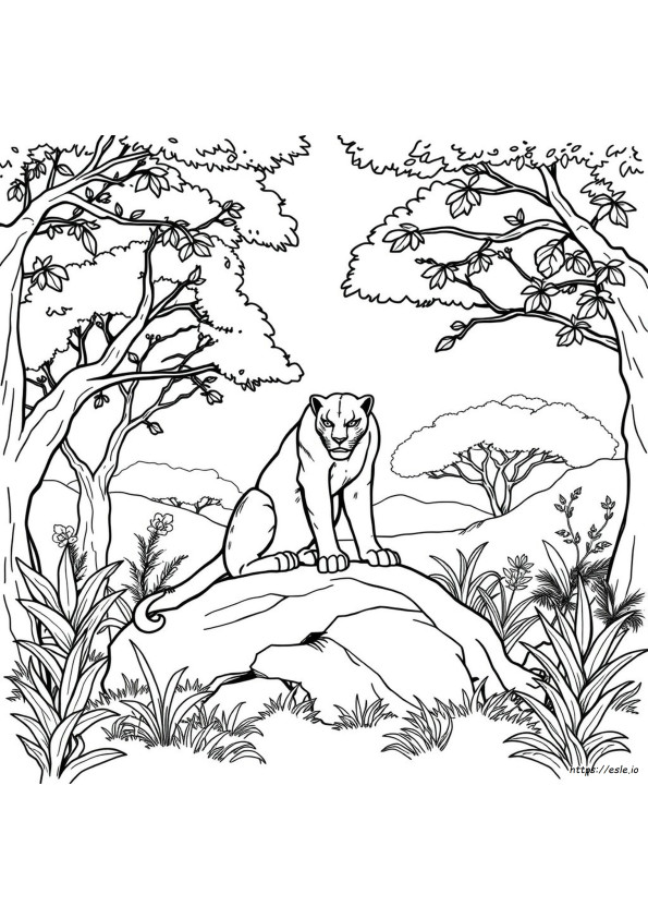 Kucing Hias Black Panther Mewarnai Gambar