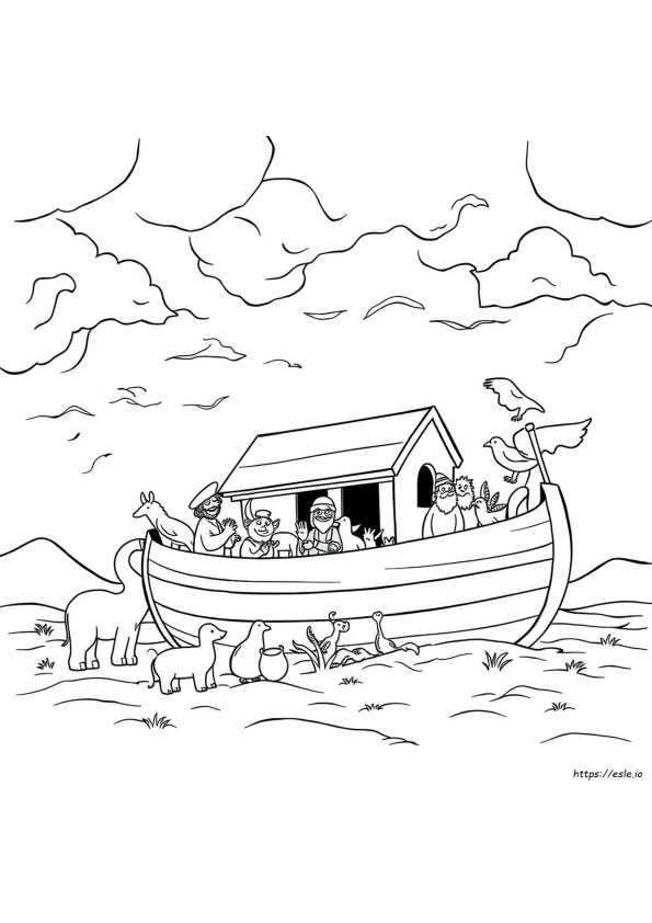 Noah Colouring Pages