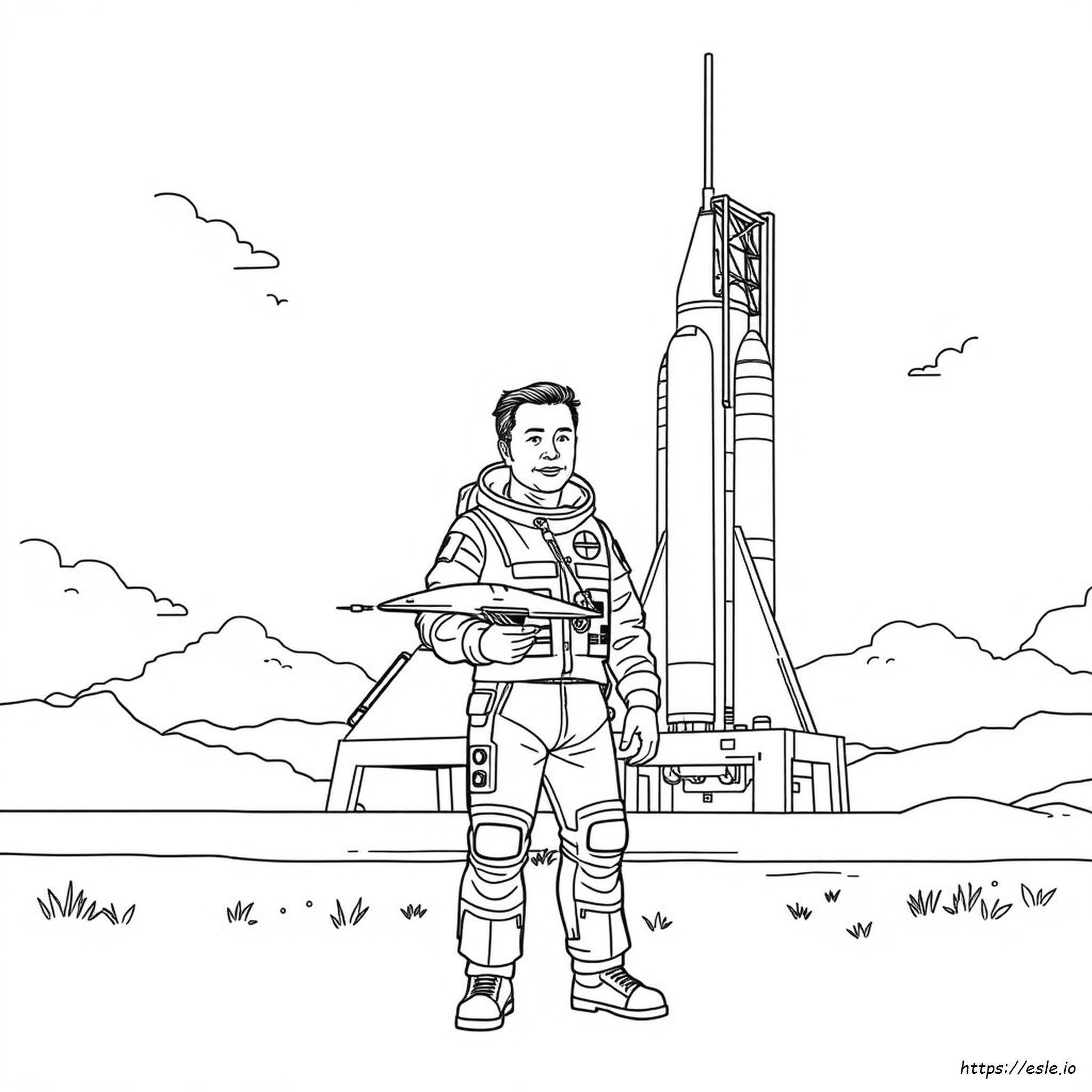 Halaman Mewarnai Elon Musk