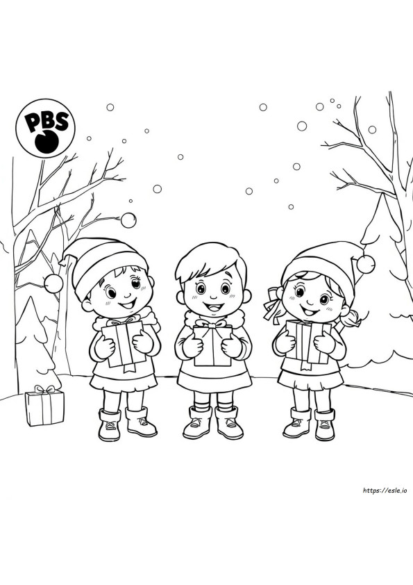 Pbs Kids Christmas Coloring Pages