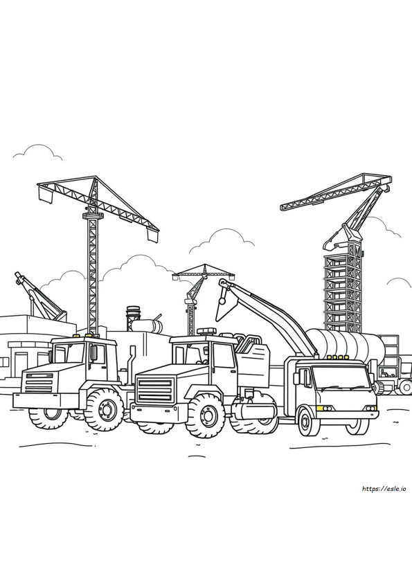 Coloriages Véhicules De Construction