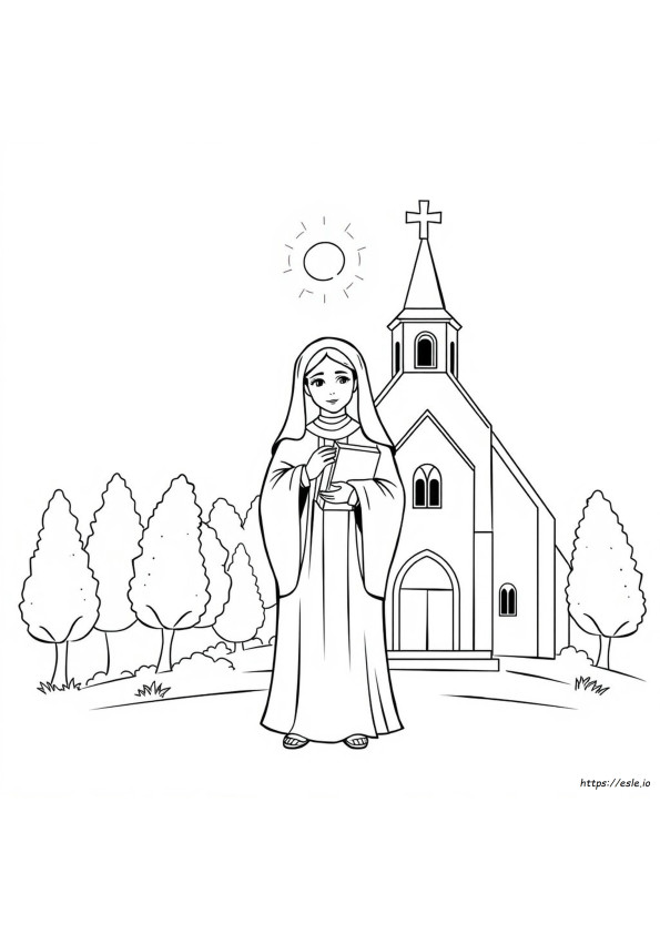 St Clare Of Assisi Coloring Page