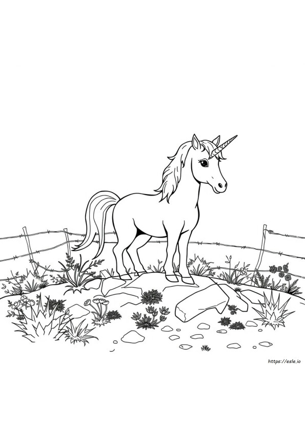 Difficult Unicorn Coloring Pages