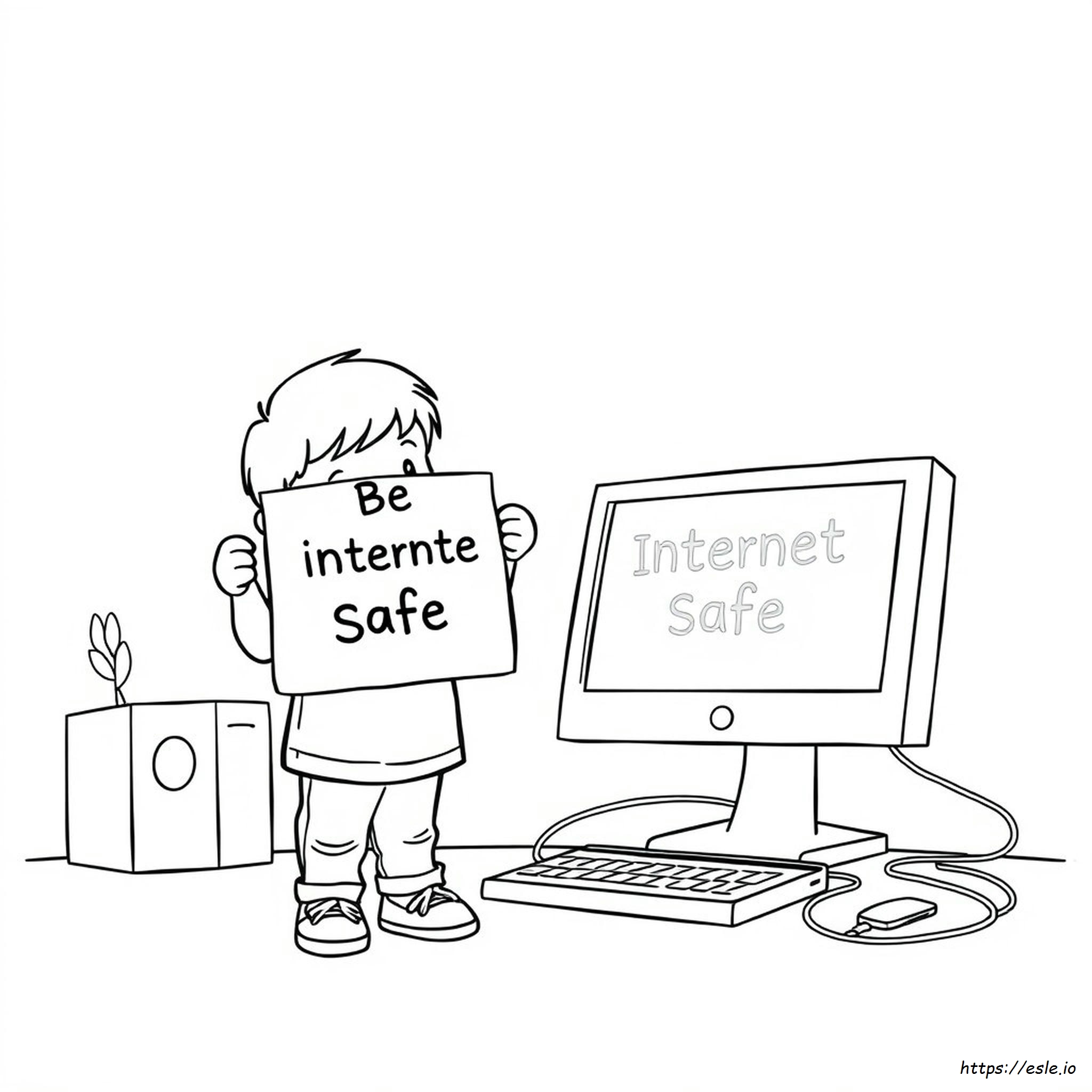 Digital Citizenship Internet Safety Coloring Pages