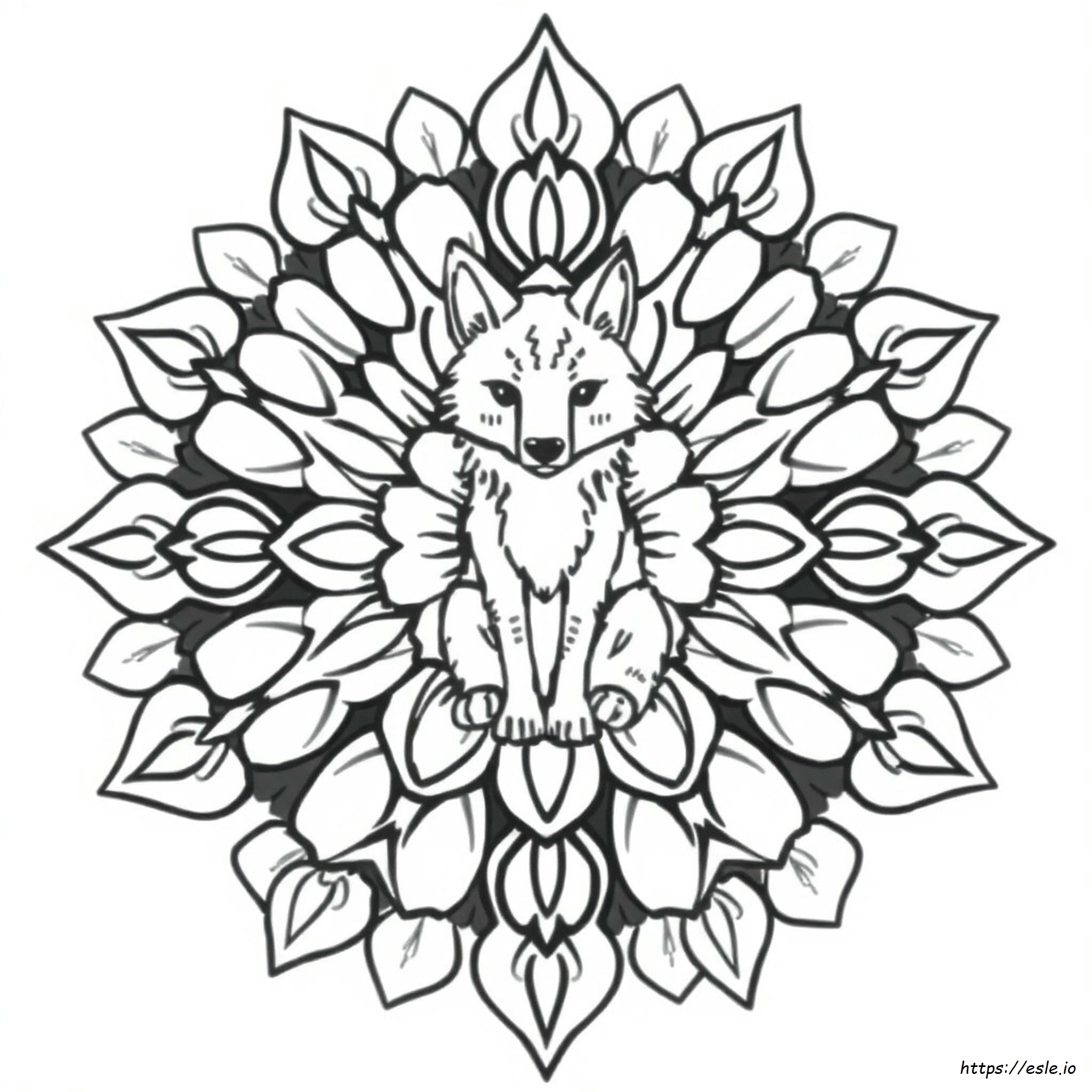Lupi Mandala Da Colorare